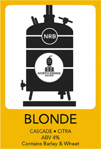 North Riding Brewery Blonde V4 - Cascade and Citra