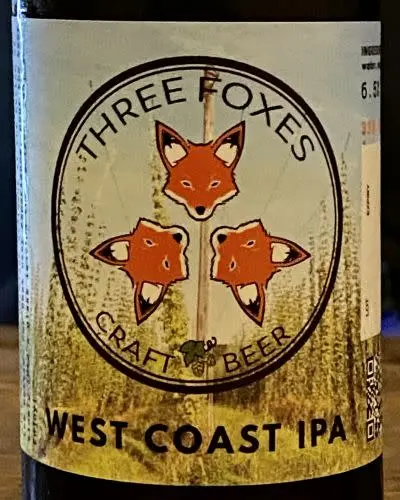 Three Foxes Craft Beer West Coast IPA