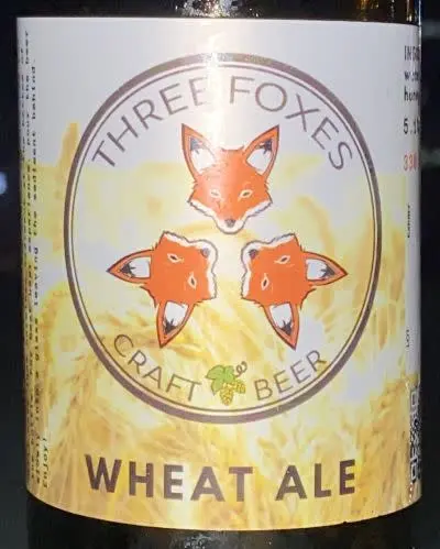 Three Foxes Craft Beer Wheat Ale