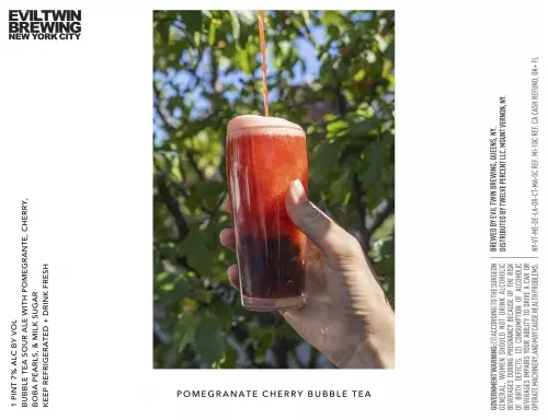 Evil Twin Brewing NYC Pomegranate Cherry Bubble Tea