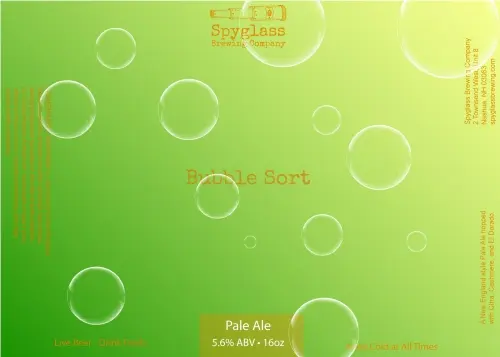 Spyglass Brewing Company Bubble Sort