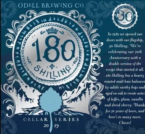 Odell Brewing Company 180 Shilling