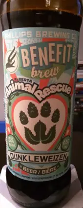 Phillips Brewing and Malting Co. Benefit Brew Alberta Animal Rescue Dunkleweizen