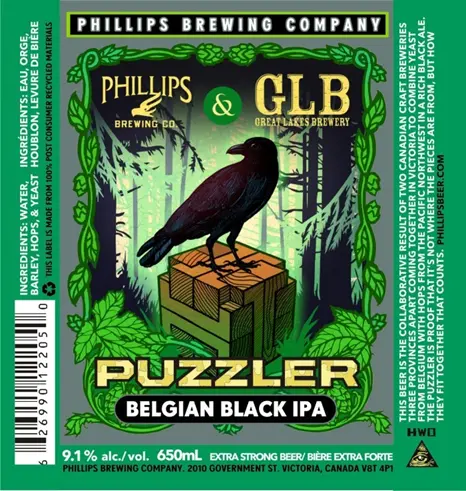 Phillips Brewing and Malting Co. Puzzler Belgian Black IPA