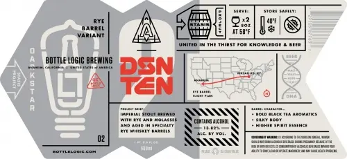 Bottle Logic Brewing DSN TEN: Rye Specialty Cask #2 - Woodford Reserve Rye
