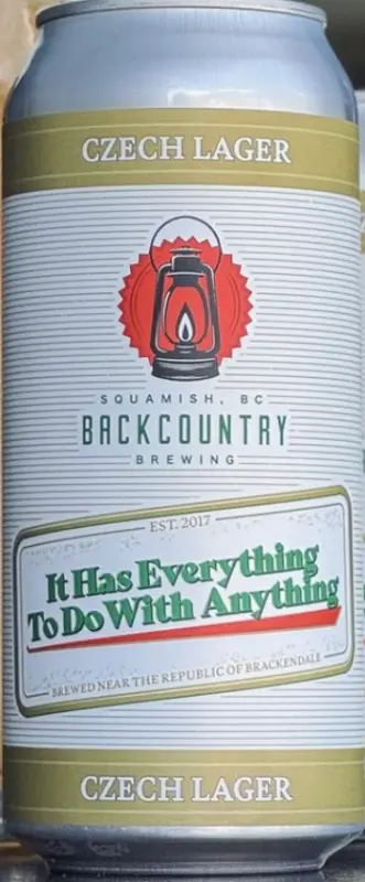 Backcountry Brewing It Has Everything to Do With Anything