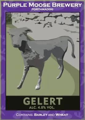 Bragdy Mŵs Piws (Purple Moose Brewery) Gelert