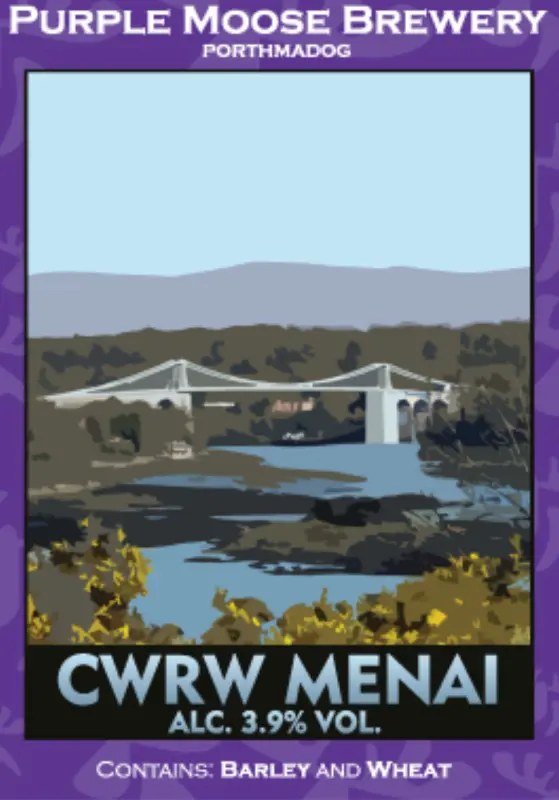 Bragdy Mŵs Piws (Purple Moose Brewery) Cwrw Menai