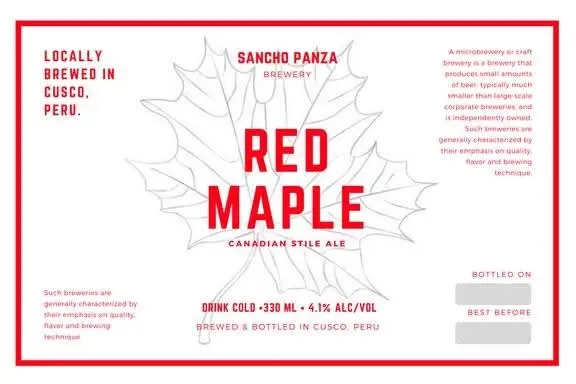 Sancho Panza Brewery Red Maple