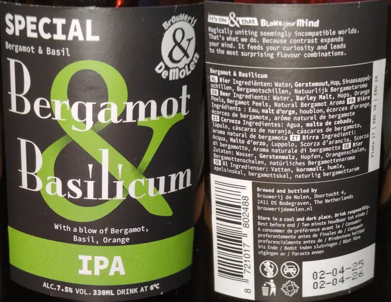 Brouwerij De Molen Bergamot & Basilicum