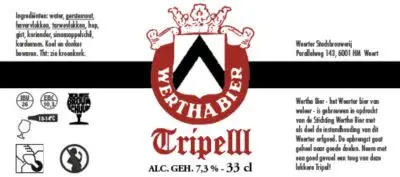 Weerter Stadsbrouwerij Wertha Bier Tripelll