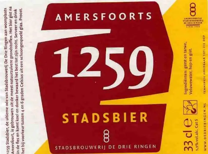 De Drie Ringen Amersfoorts Stadsbier 1259