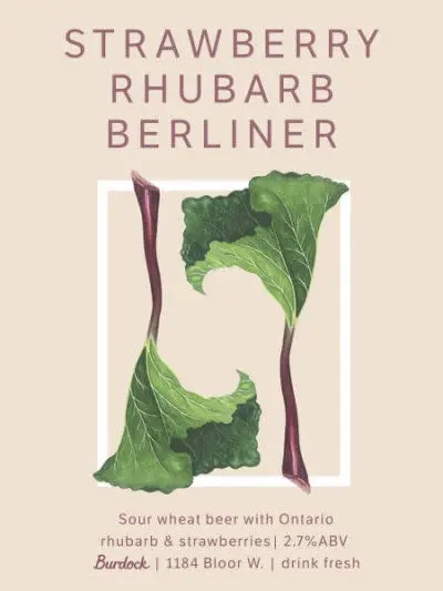 Burdock Strawberry Rhubarb Berliner