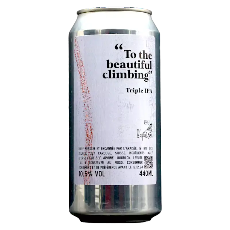 L'apaisée To the beautiful climbing