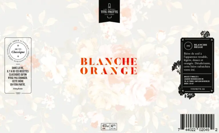 Tite Frette - Bières & Compagnie Blanche Orange