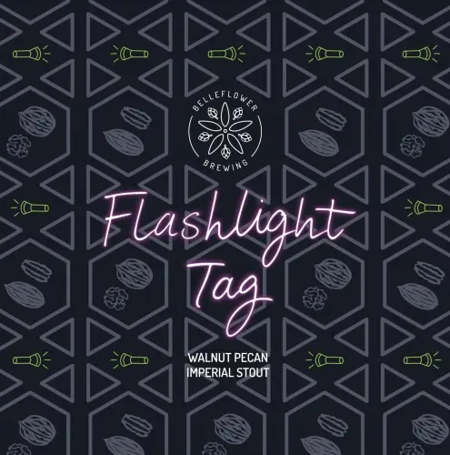Belleflower Brewing Company Flashlight Tag - Walnut & Peacan