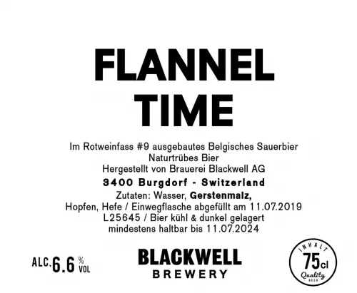 Blackwell Brewery Flannel Time