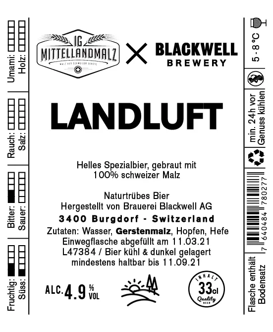Blackwell Brewery Landluft