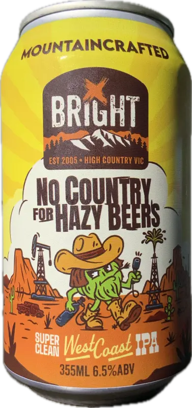 Bright Brewery No Country for Hazy Beers