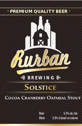 Rurban Brewing Solstice Cocoa Cranberry Oatmeal Stout