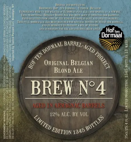 Brouwerij Hof Ten Dormaal BA Project (Blonde Ale)  : Armagnac