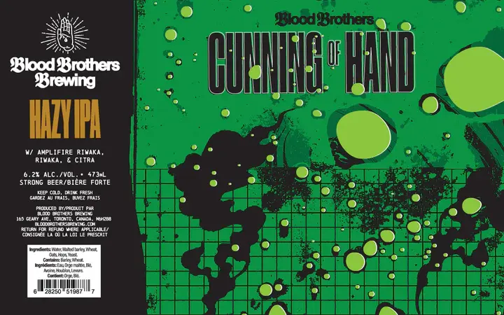 Blood Brothers Brewing Cunning of Hand 13 - Amplifire Riwaka, Riwaka & Citra