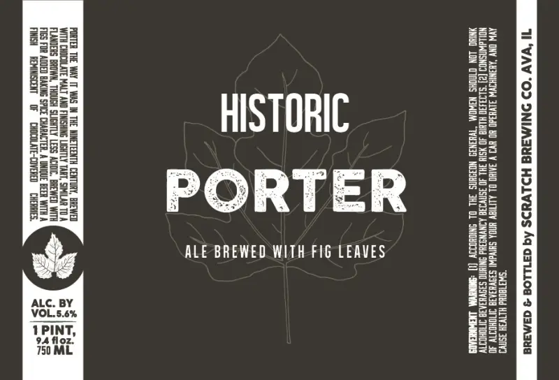 Scratch Brewing Company Historic Porter