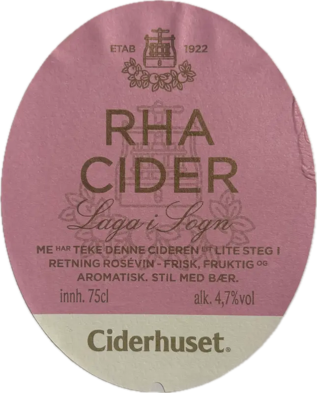 Ciderhuset Balholm RHA Cider