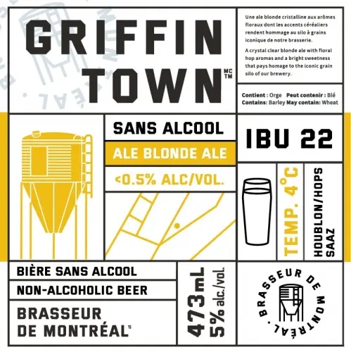 Brasseur de Montréal Griffintown Sans Alcool