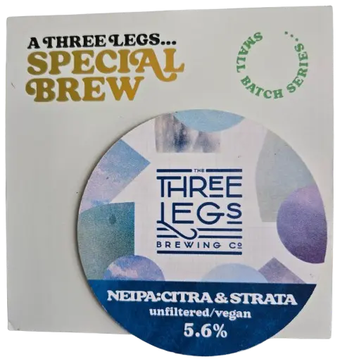 Three Legs Brewing Co NEIPA: Citra & Strata