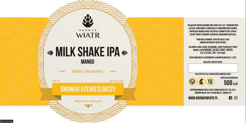 Browar Wiatr Milkshake IPA Mango