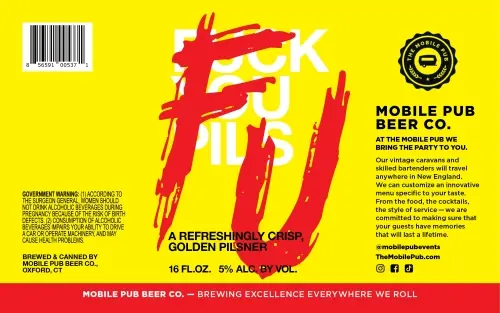 Mobile Pub Beer Company FU Pilsner