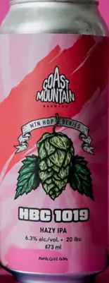 Coast Mountain Brewing HBC 1019 Hazy IPA