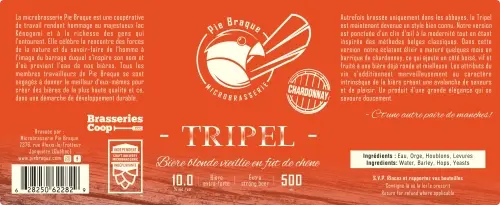 Pie Braque - Microbrasserie Tripel - Chardonnay Pie Braque