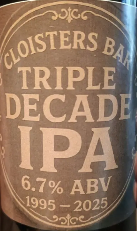 Stewart Brewing Cloisters Bar Triple Decade IPA