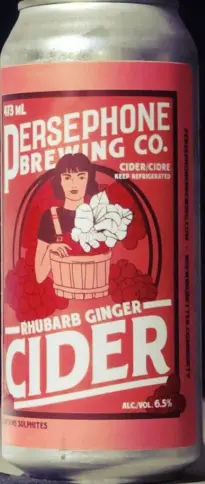 Persephone Brewing Rhubarb Ginger Cider