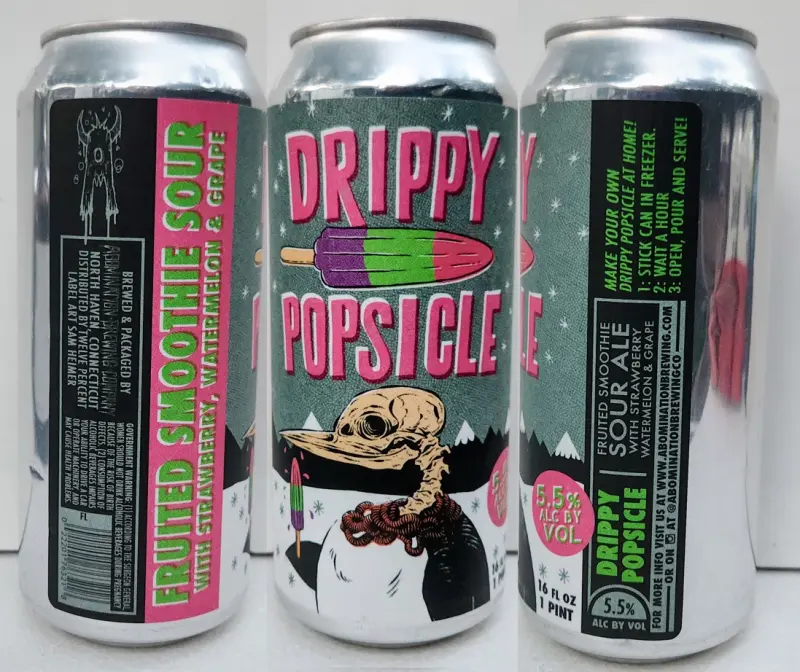 Abomination Brewing Company Drippy Popsicle:  Strawberry, Watermelon, & Grape