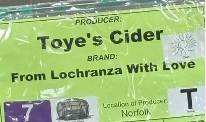 Toye's Cider From Lochranza With Love