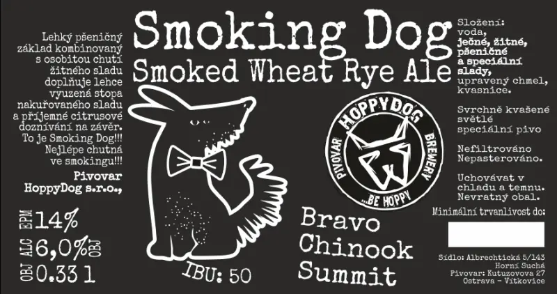 HoppyDog Smoking Dog - Smoked Wheat Rye Ale