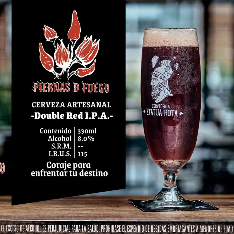 Cervecería Statua Rota Piernas de Fuego
