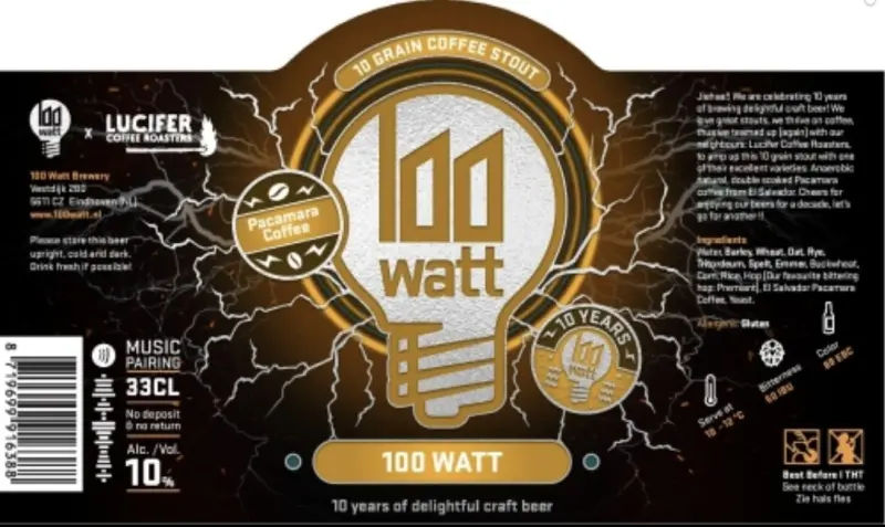 100 Watt 10 Year Anniversary 100 Watt 10 Grain Coffee Stout