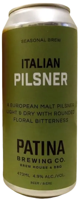 Patina Brewing Co. Brew House & BBQ Italian Pilsner