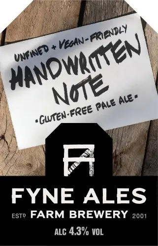 Fyne Ales Handwritten Note