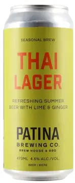 Patina Brewing Co. Brew House & BBQ Thai Lager