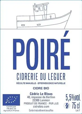 Cidrerie du Leguer (Cédric Le Bloas) Poiré