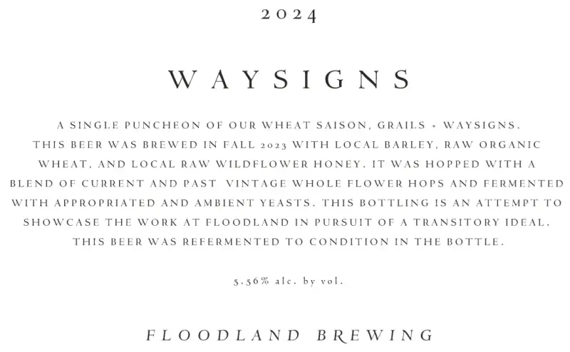 Floodland Brewing Waysigns (2024)