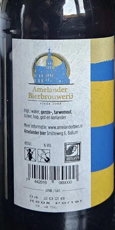 Amelander Bierbrouwerij Ballumer Sap - Proefbier Rook Porter