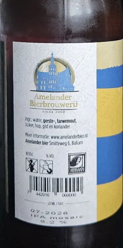 Amelander Bierbrouwerij Ballumer Sap - Proefbier IPA Mosaic