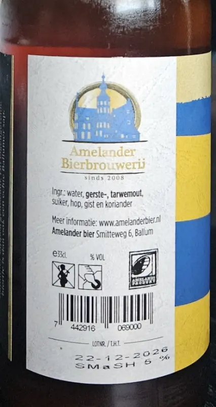Amelander Bierbrouwerij Ballumer Sap - Proefbier SMaSH