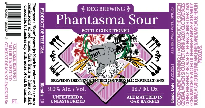 OEC Brewing (Ordinem Ecentrici Coctores) Phantasma Sour (Blend #10)